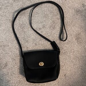 Coach Black Crossbody Bag with Gold Accent